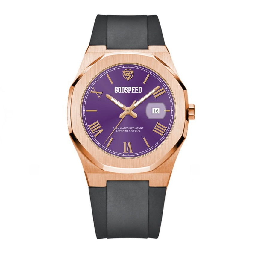 Genesis Datejust- Rose Gold & Purple